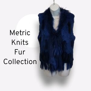 Metric Knits Fur Vest NWT